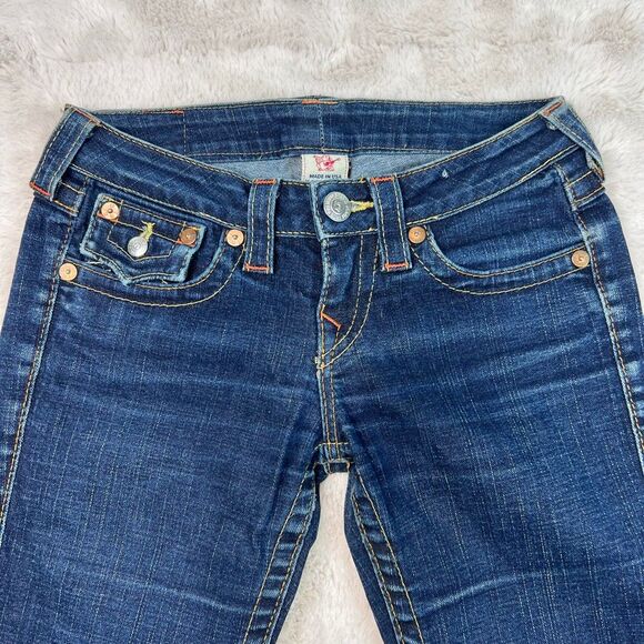 True Religion Womens 26x30 Julie Skinny Jeans Denim Stretch Made in USA Low Rise - Picture 2 of 10